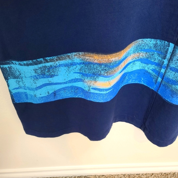 Michael Leu Art To Wear Sailboat Beachy 100% Cotton Maxi Dress - Picture 8 of 9